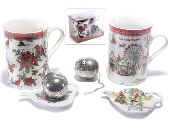 Set tazza natale con filtro in metallo - Prodotti per dolci - Tortemania